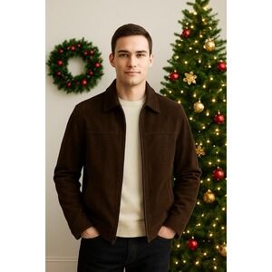 New Eddie Bauer Leather Jacket Blouson Washable Leather Jacket Gifts For Men YKK